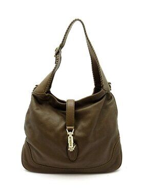 Gucci New Jackie 2-Way Shoulder Bag Leather Brown